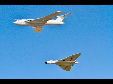 ① RC HERITAGE FLIGHT - VULCAN, VICTOR, LANCASTER ONBOARD CAMS - LMA ELVINGTON - 2015