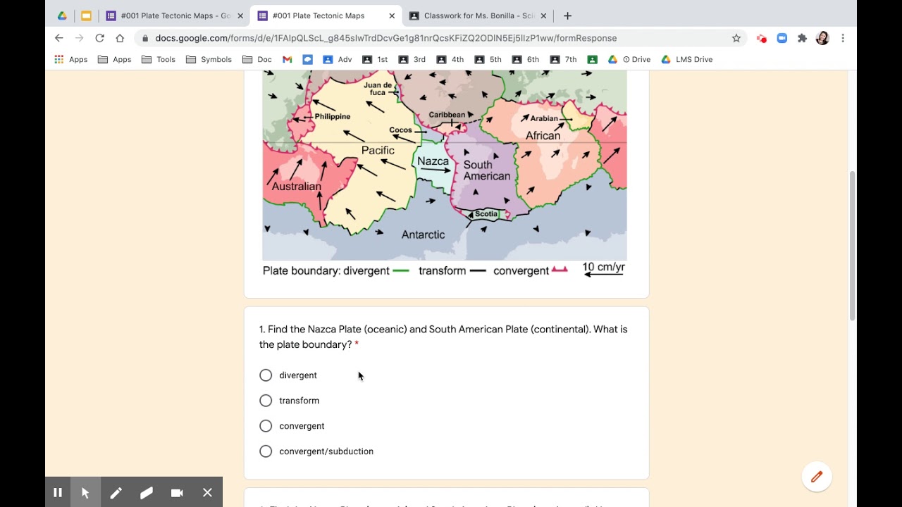#001 Plate Tectonic Maps Instructions