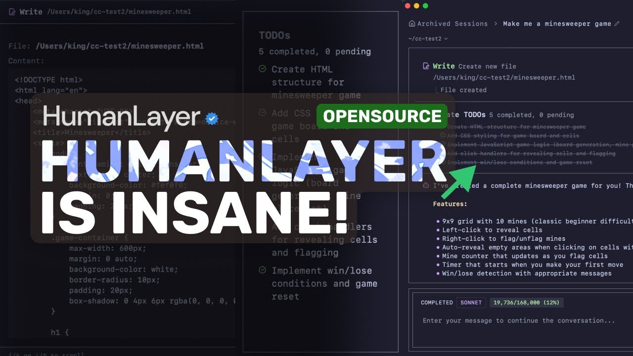HumanLayer (CodeLayer): The MOST PRODUCTIVE AI Coder YET!