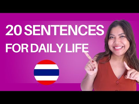 Learn Thai l 20 sentences you can use it everyday #learnthai #thailand #thailanguage