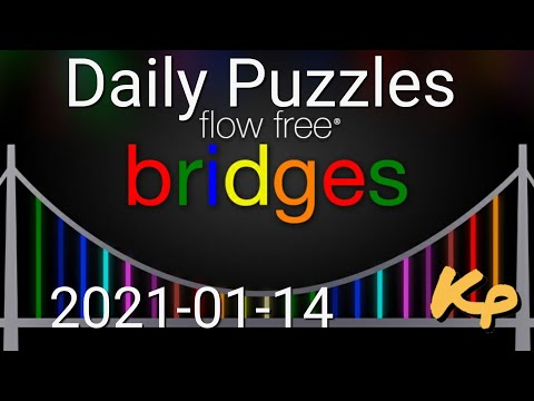 Flow Free Bridges - Daily Puzzles - 2021-01-14 - January 14th 2021