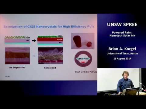 UNSW SPREE 201408-19 Brian Korgel - Powered Paint - Nanotech Solar Ink