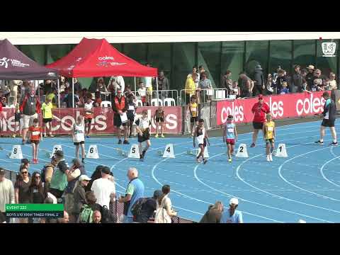 Boys U10 100m Timed Final 2: 2022/23 State Track and Field Championships
