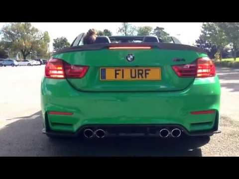 BMW M4 Cabriolet (only green M4 cab in the UK) passenger ride (launch control, loud sounds)