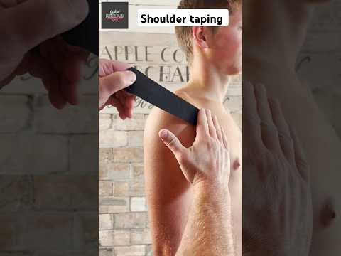 Kinesiology Taping technique for shoulder pain. Helps ac joint 👀💯 #athlete #shoulder #tape