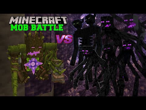 Jungle Abomination vs mutant ender man team