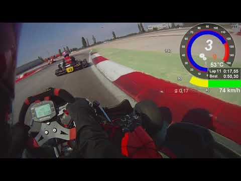 Adria Kart Raceway 2017.09.30 Session 5 Telemetrie Data Onboard helmet Cam DR TM KZ10 GPS05