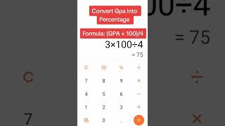 Convert GPA into Percentage