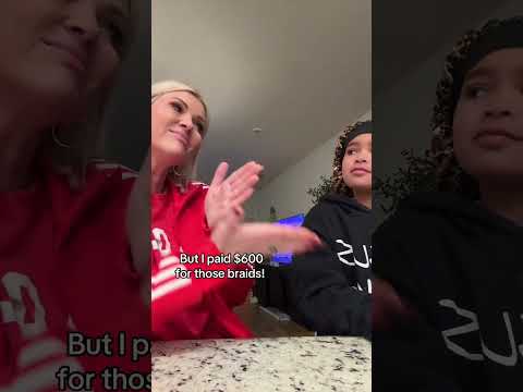 I Paid $600 and She Still Won't Take It Off 😭  #trending #shorts #braids