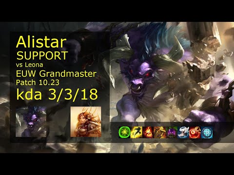 Alistar Support vs Leona - EUW Grandmaster 3/3/18 Patch 10.23 Gameplay