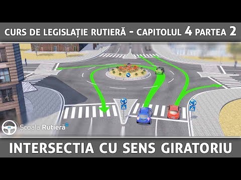 Curs de legislație rutieră - Cap 4 Part 2 - Intersecția cu sens giratoriu