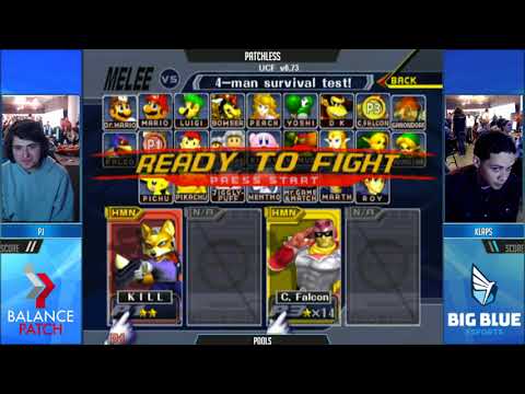Patchless SSBM - PJ (Fox, Falco) vs. Klaps (C. Falcon) - Melee Pools
