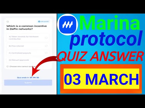 Marina protocol daily quiz answer | 03-04 March 