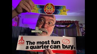 Gift from Karl Morris - Unboxing Speccy and Atari Software - Stickers even Amiga Trash Can haha