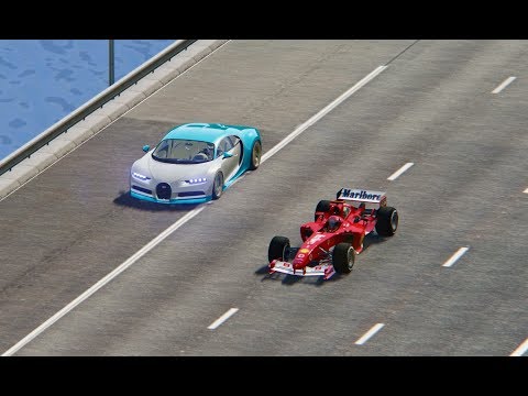 Bugatti Chiron vs Ferrari F1 2004 - TOP SPEED BATTLE