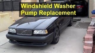 Windshield washer pump replacement, Volvo 850 - VOTD