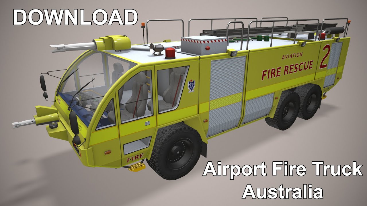 Autopompa aeroportuale Australia --390-- Modello 3D
