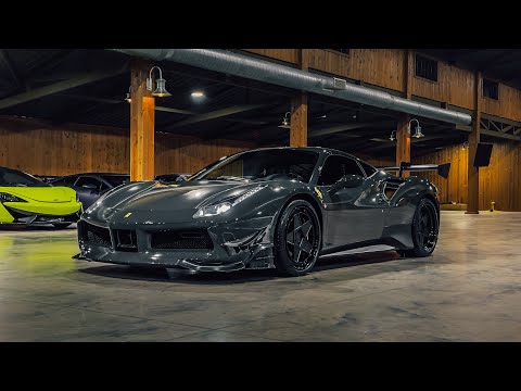 Explore the Ultimate Ferrari 488: Carbon Fiber Masterpiece with F40 Wheels! - Stock HC-7392