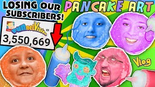 R WE LOSING SUBSCRIBERS + PANCAKE ART CHALLENGE! 3rd DAILY VLOG! FUNnel Vision Apology Reaction