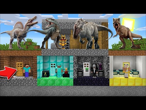 MC Naveed - Minecraft - Minecraft FORBIDDEN DINOSAUR UNDERGROUND HOUSE STRUCTURES MOD / JURASSIC WORLD !! Minecraft Mods