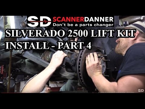 Silverado 2500 lift kit install - install control arms, axles, shocks, torsion keys (part 4)
