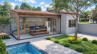 Edícula Econômica com Varanda | 1 Quarto | Telhado de Uma Queda | P716.2