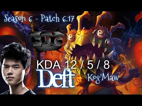 EDG Deft KOG'MAW vs SIVIR ADC - Patch 6.17 KR Ranked | League of Legends