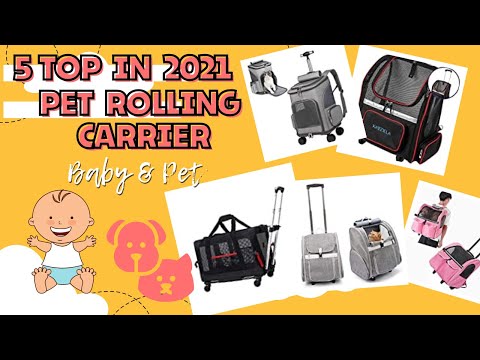 5 top gadgets 2021-  Pet Rolling Carrier,  Backpack with Wheels,Cats,Puppies Travel Bag with Wheels,
