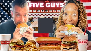 Brits Try Five Guys For The First Time In The USA