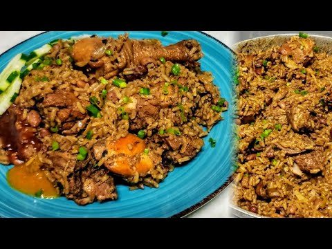 Chef Lovern delicious three peas Guyaneseπ¬πΎ style cookup rice, chicken, saltfish and coconut milk