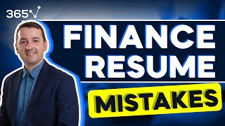 Common Finance Resume Mistakes to Avoid (2025)