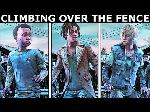 Climbing Over The Fence - Louis, Violet & Tennessee - The Walking Dead Final Season 4 Episode 4