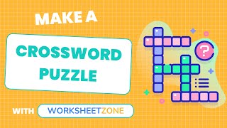 How to Make a Crossword Puzzle in Minutes | Worksheetzone Tutorial