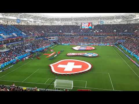 FIFA world cup 2018. National anthems Serbia and Switzerland.