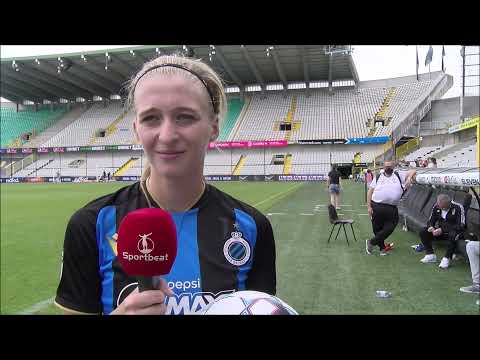 Interview with Club Brugge YLA player Ludmila Matavkova after the 4-1 win against Standard de Liège