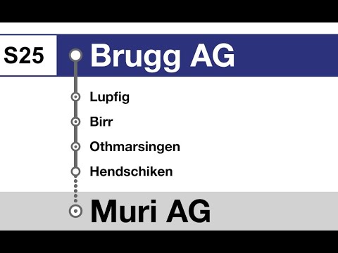 SBB Ansagen » S25 Brugg AG — Muri AG (2023) | SLBahnen