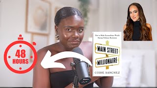 I read Main Street Millionaire by Codie Sanchez in 48 hours. Is it worth it ?