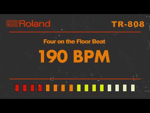 Roland TR-808 Four On The Floor 190 BPM Backing Track