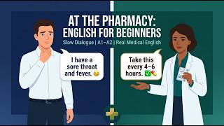 10 Minutes Pharmacy English | Buying Medicine Without a Prescription | Slow Clear A1–A2 🏥📋