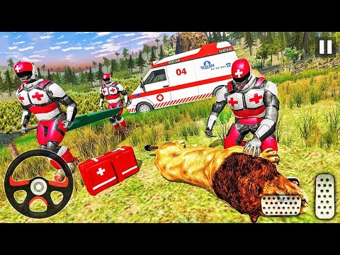 Animals Rescue Game Doctor Robot 3D - Emergency Ambulance Driver Android Gameplay #2