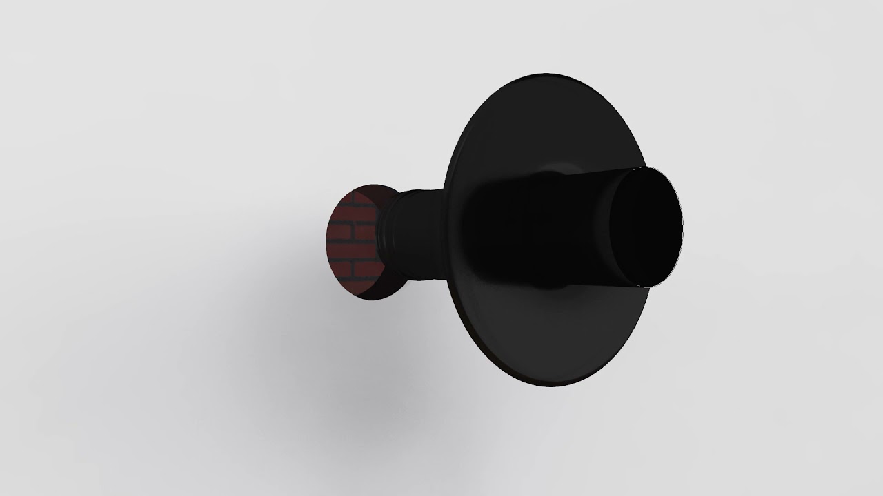 RTR RACCORDO PASSANTE A MURO TELESCOPICO CON ROSONE ROTONDO