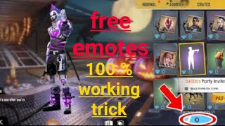 How to unlock all emotes in free fire || 100% Working trick ||