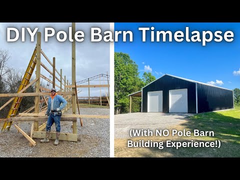 DIY Pole Barn Timelapse: ENTIRE BUILD IN UNDER 10 MINUTES!