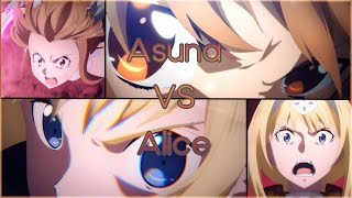 「AMV」■ Asuna VS Alice ~ SAO-A-WOU ■ 『Dangerous, from Welshly Arms』