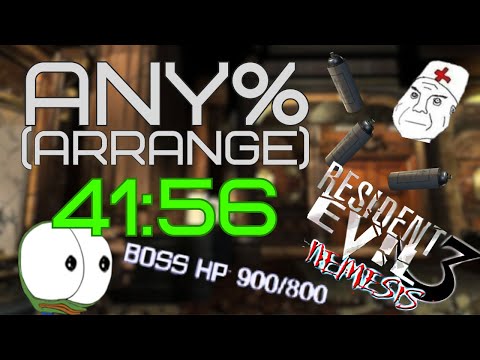 Any% Arrange за 41:56 — Resident Evil 3 OG
