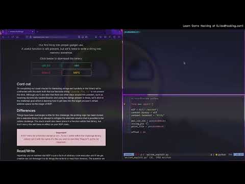 Write to Memory using ROP - Linux x64 [Rop Emporium 0x3] - write4