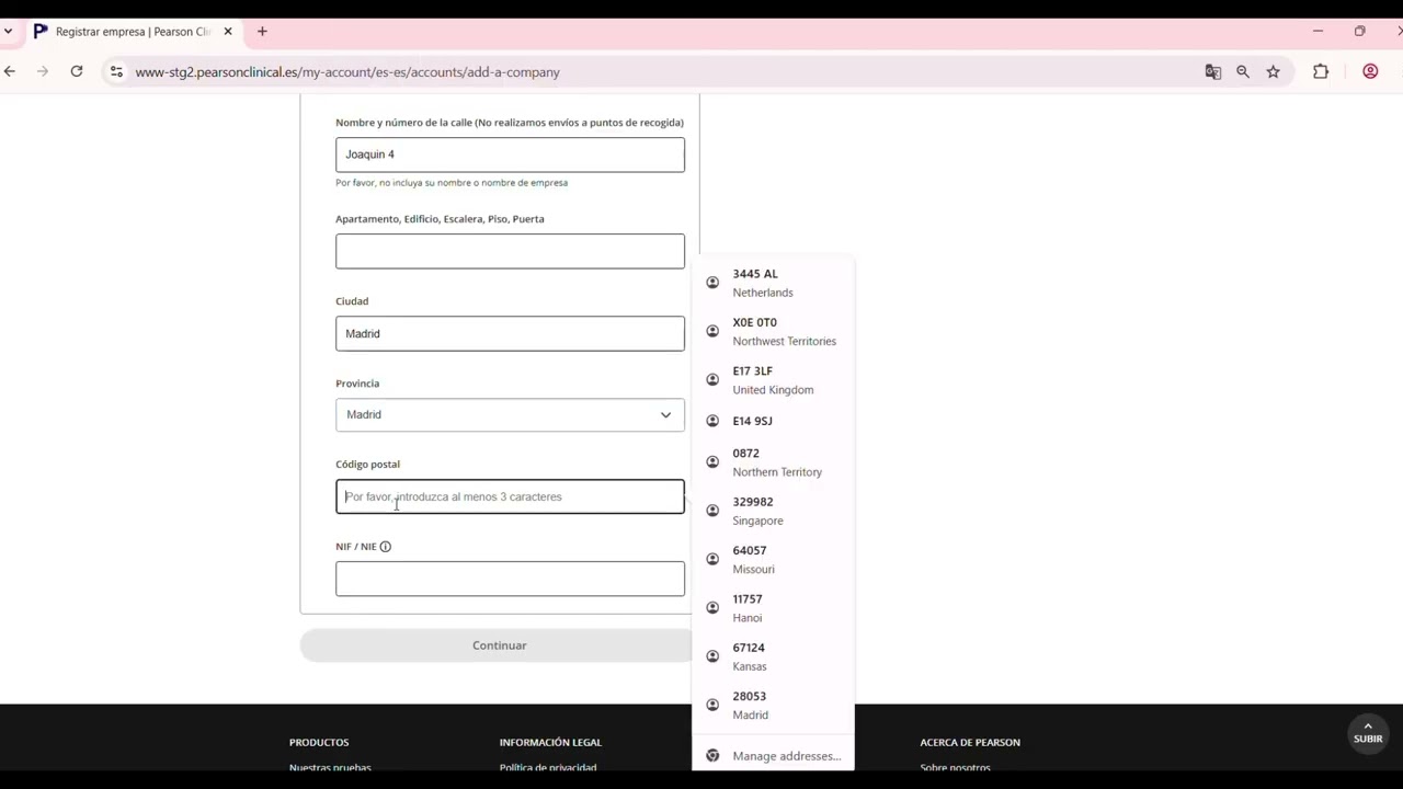 3. Añadir empresa a la cuenta personal