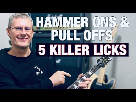 5 COOL Guitar Licks Using Hammer Ons and Pull Offs