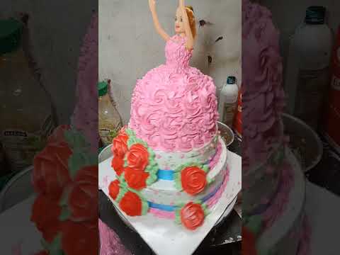 3 step doll cake decoration by devesh cake mastar #shorts #viral#cake #youtubeshorts #youtube#video