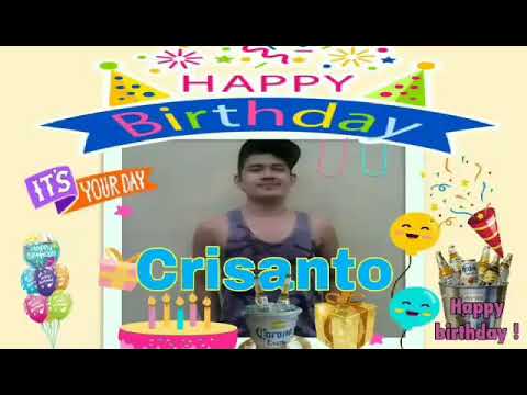 Crisanto birthday greetings